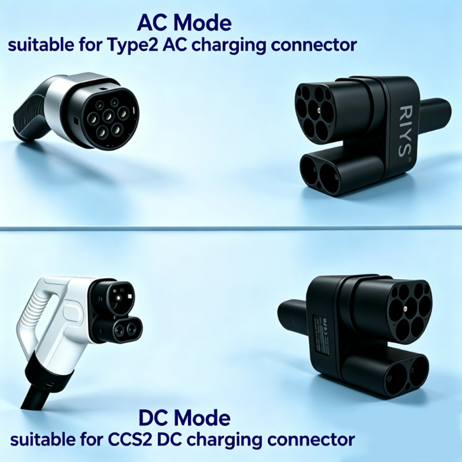 RIYS CCS2 to NACS AC DC Charging Adapter For Tesla Cybertruck Electric Vehicle Car EV Charger CCS Combo 2 To NACS  Car Charging adapt