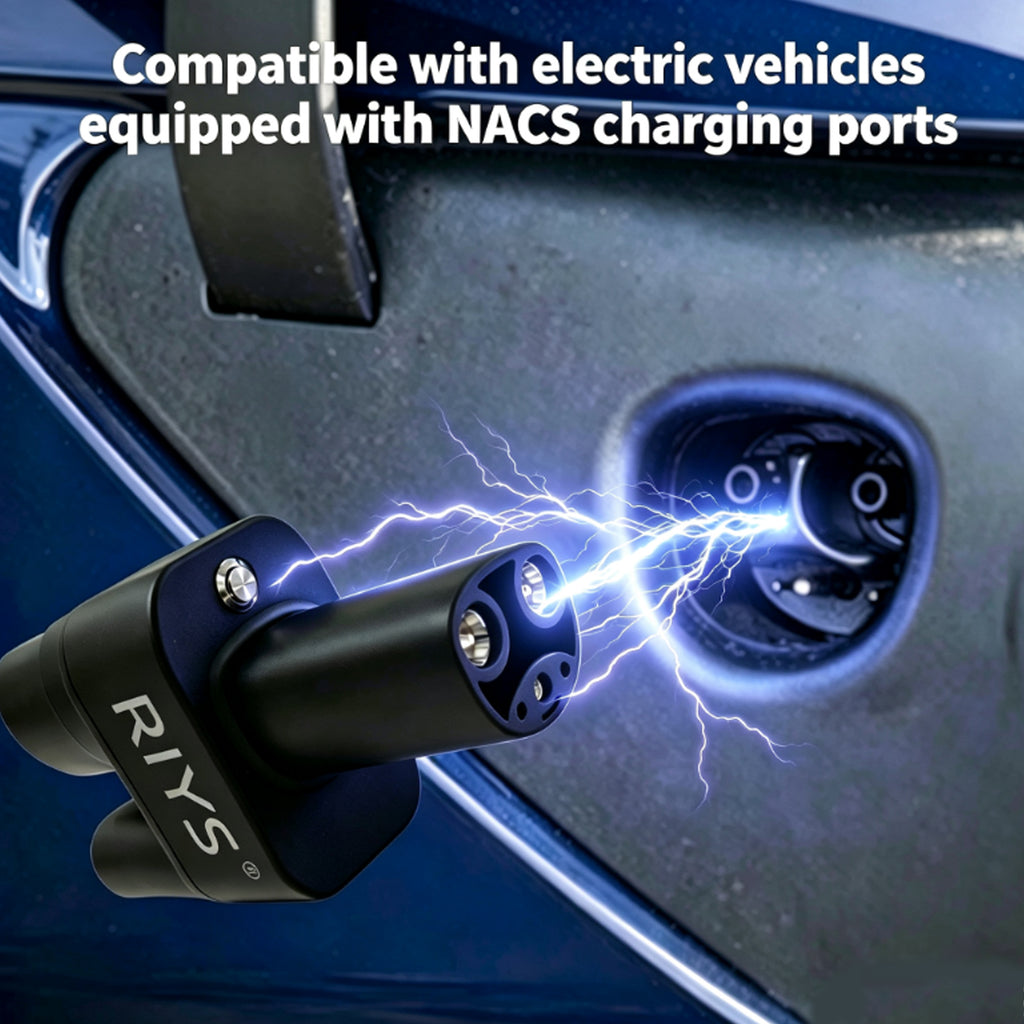 RIYS CCS2 to NACS AC DC Charging Adapter For Tesla Cybertruck Electric Vehicle Car EV Charger CCS Combo 2 To NACS  Car Charging adapt