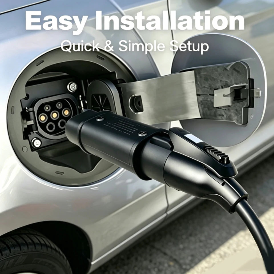 RIYS J1772‑GB/T AC Adapter 32A Type1 for Chinese EV Charger