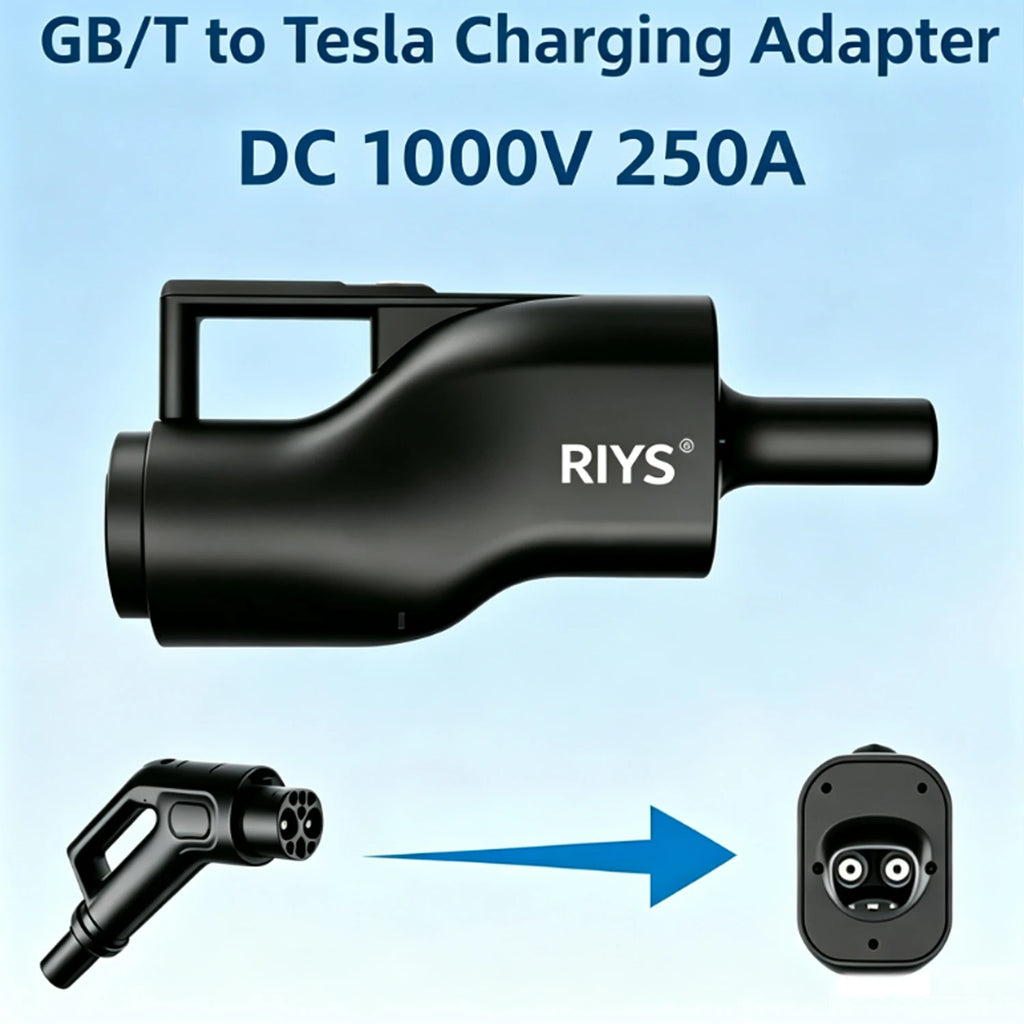 RIYS GB/T‑NACS EV Charging Adapter for Tesla Car Accessories