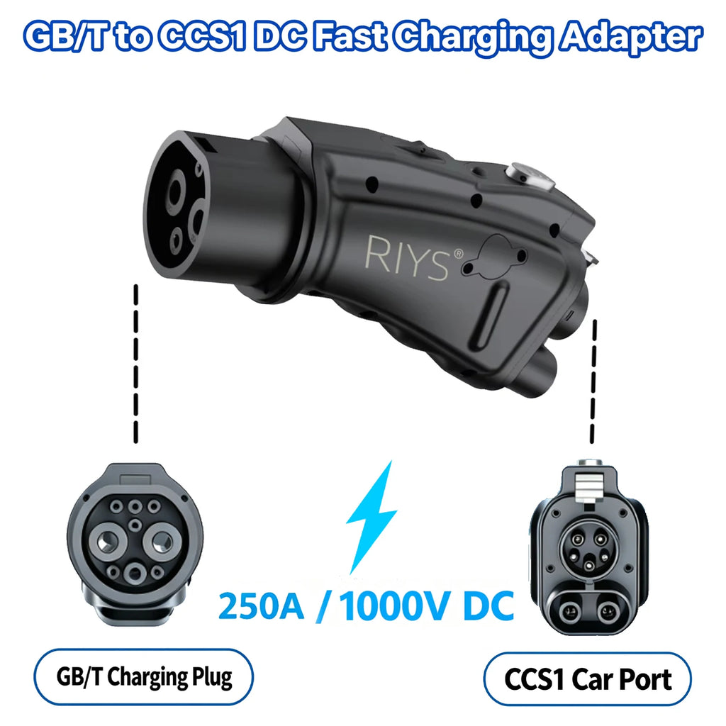 RIYS GB/T‑CCS1 DC Adapter 250A 250KW Fast EV Charger