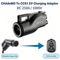RIYS Chademo to CCS1 Adapter 250 A 250 kW CHADEMO CCS1 Connector EV Charging Station Adapter for USA Ford GM Chevrolet Other Car