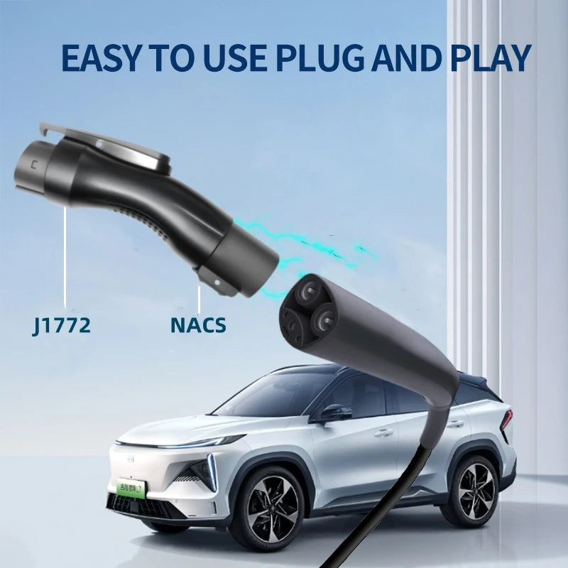 RIYS NACS‑J1772 AC Adapter 80A 240V for Tesla Model 3 Y X S