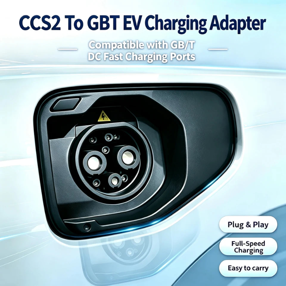 Riys EVCharger CCS2 to GB/T EV Converter Adapter DC 300A 1000V 300KW CCS Combination 2 to GBT Electric Vehicle Charging Adapter