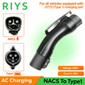 RIYS NACS‑J1772 AC Adapter 80A 240V for Tesla Model 3 Y X S