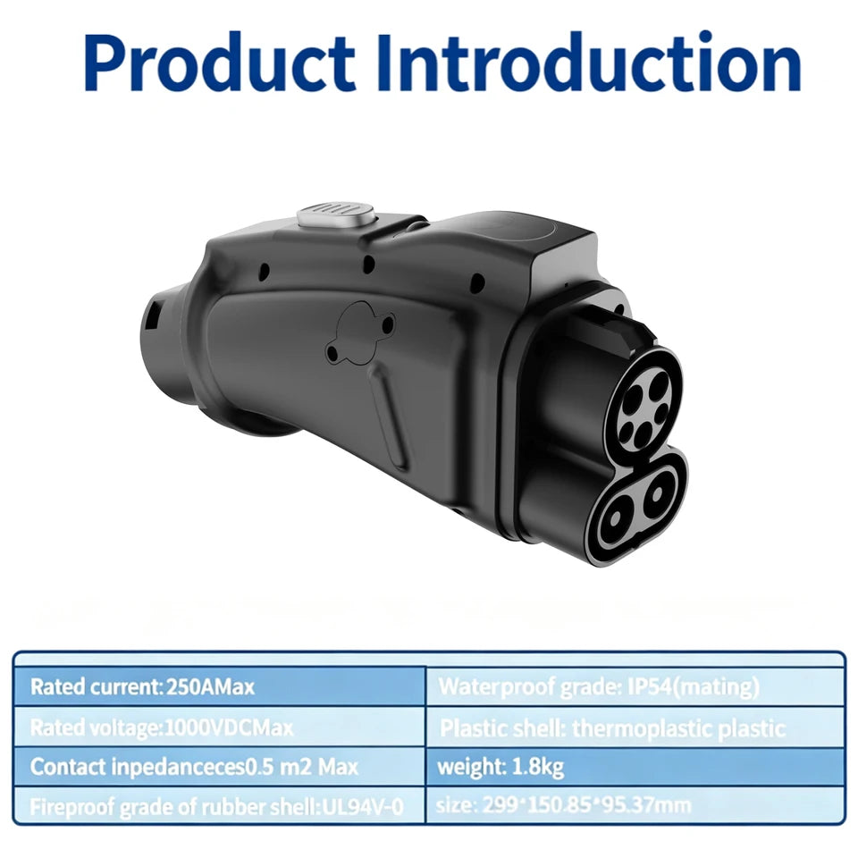 RIYS CCS1‑CHAdeMO DC Adapter 250KW Combo1 for Japanese Electric Vehicle