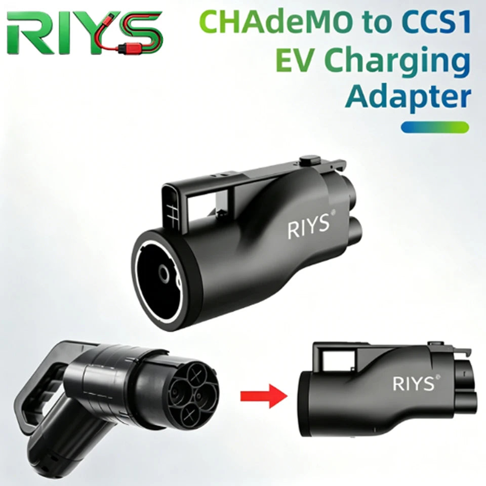 RIYS CHAdeMO‑CCS1 EV Adapter 250A 250KW Combo1 Charging Connector