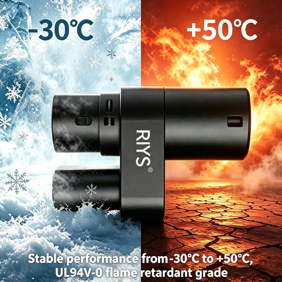 RIYS CCS2 to Type2 Tesla EV Charging Adapter, Combo2 Converter for Model S/X