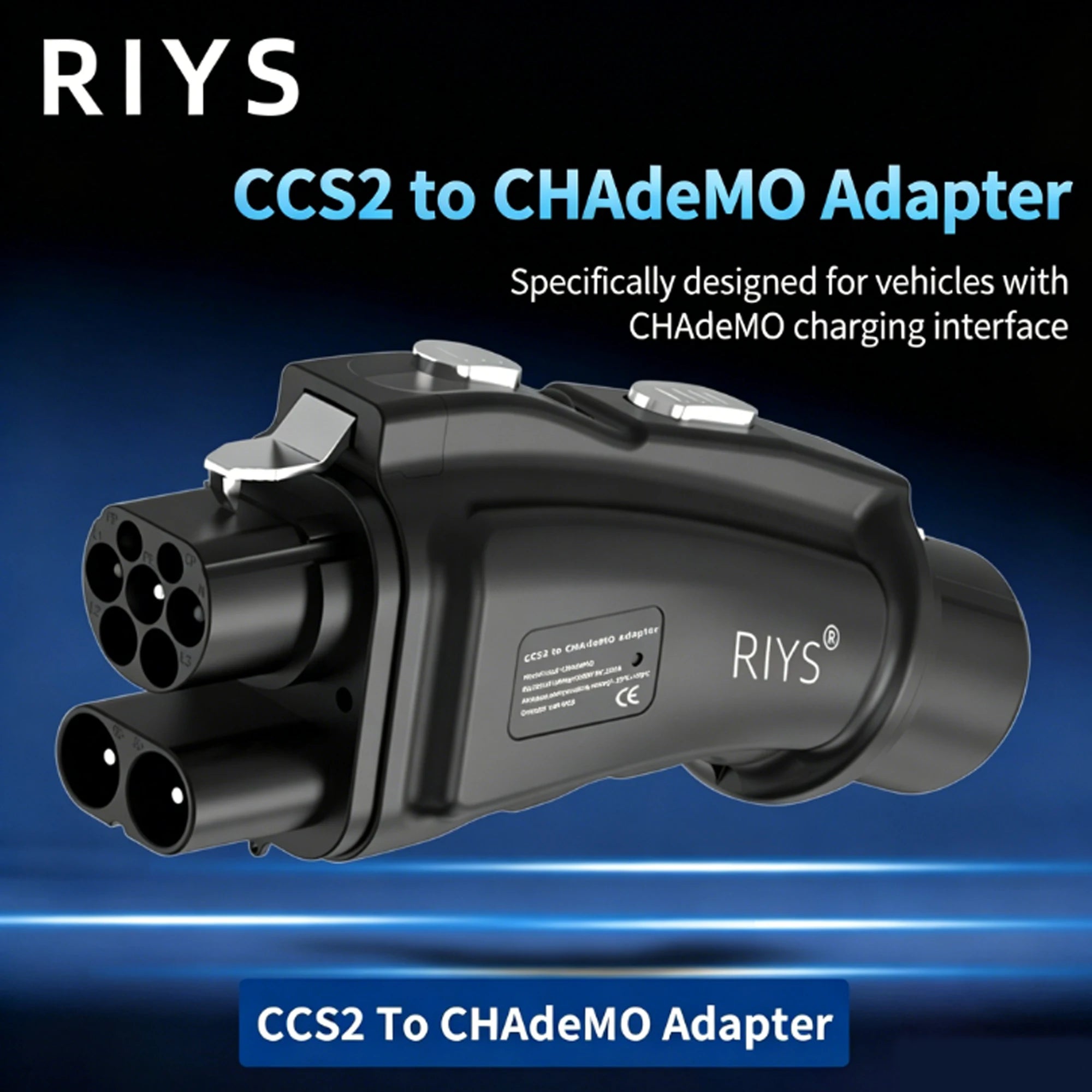RIYS CCS2‑CHAdeMO DC Adapter 250A 1000V 250KW Combo2 for Japanese Car
