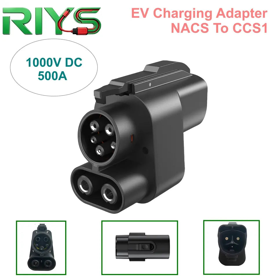 NACS‑CCS1 DC Adapter 500A Max 1000V 250KW for EV