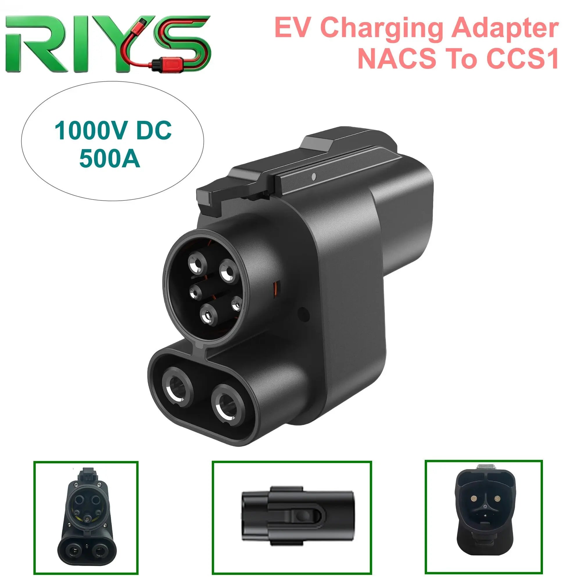 NACS‑CCS1 DC Adapter 500A Max 1000V 250KW for EV
