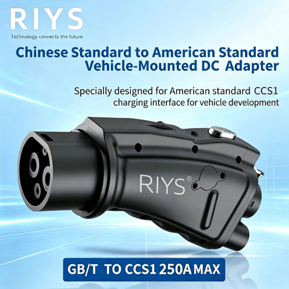 RIYS GB/T‑CCS1 DC Adapter 250A 250KW Fast EV Charger