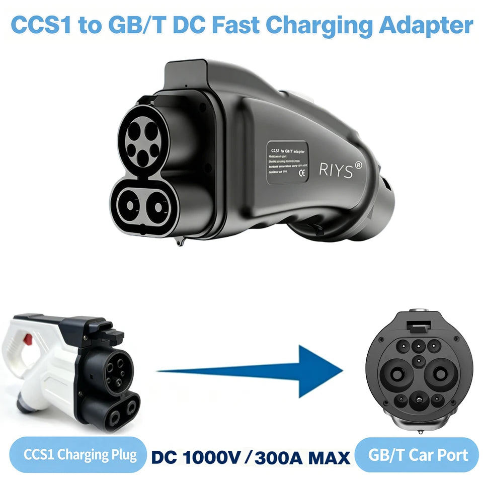 CCS1‑GB/T DC Fast Charging Adapter 250A 1000V 250KW Combo1 for BYD EV