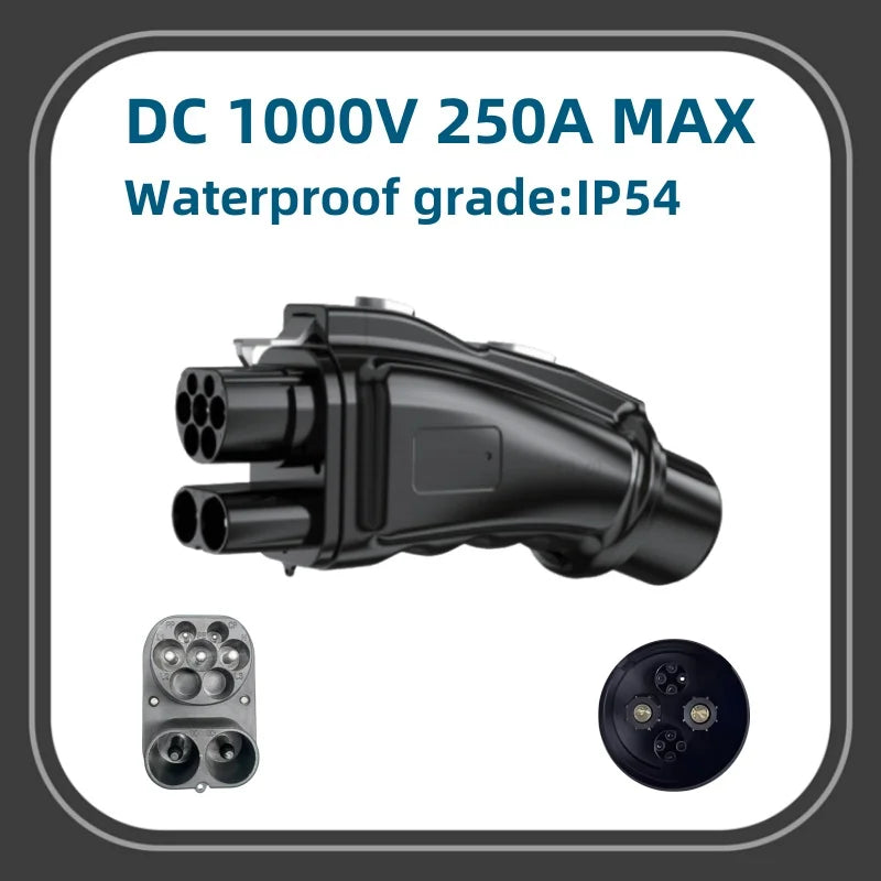 RIYS CCS2‑CHAdeMO DC Adapter 250A 1000V 250KW Combo2 for Japanese Car