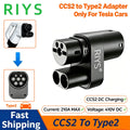 RIYS CCS2‑to‑Type2 Tesla EV Charging Adapter for Model S/X
