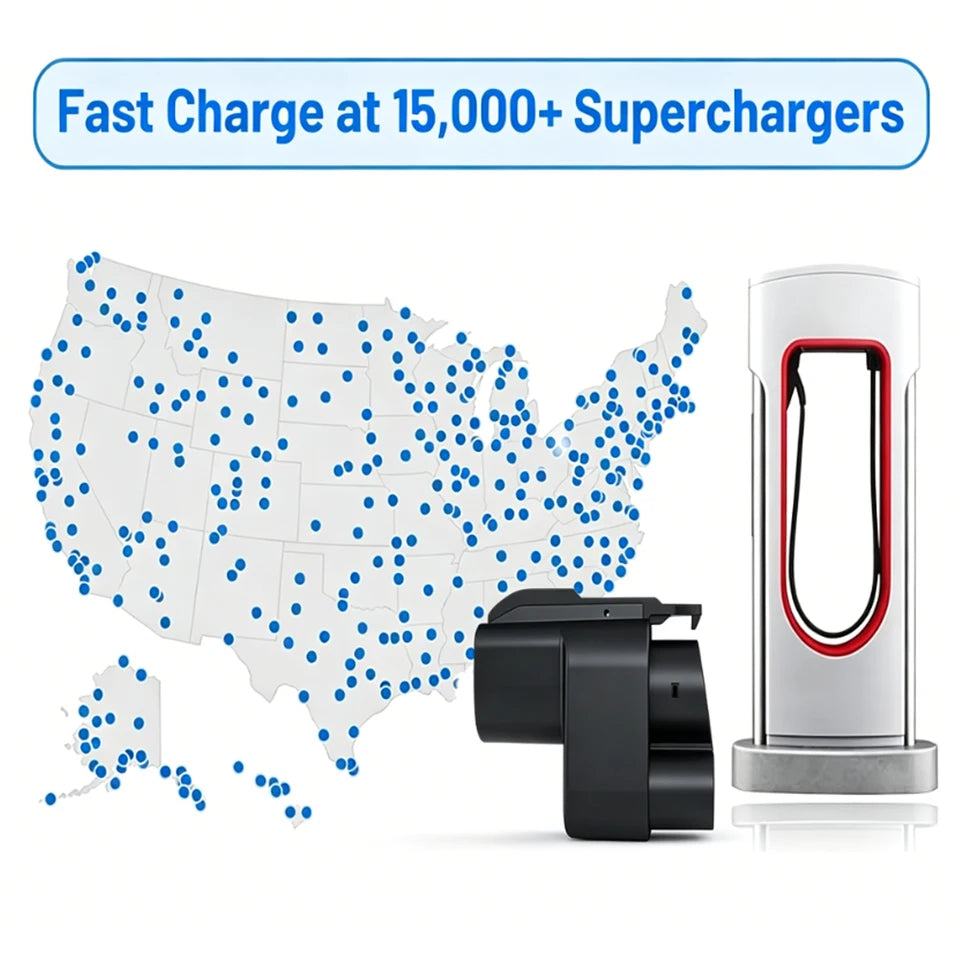 NACS To CCS1 Fast Electric Vehicle Charger Adapter DC Connector 500A MAX 1000V DC 250KW For NACS Version Portable EV Charger